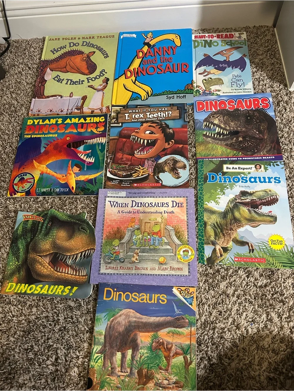 Assorted Kids Dinosaur Books - lot of 10 books